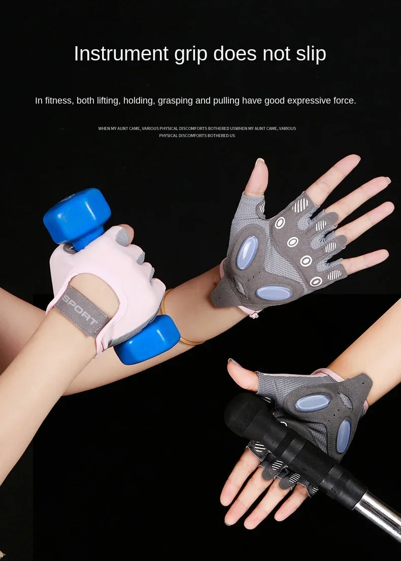 1Pair of Gym Training Gloves for Bodybuilding and Fitness - Slip-Resistant Weight Lifting Gloves for Men and Women, Yoga Gloves.